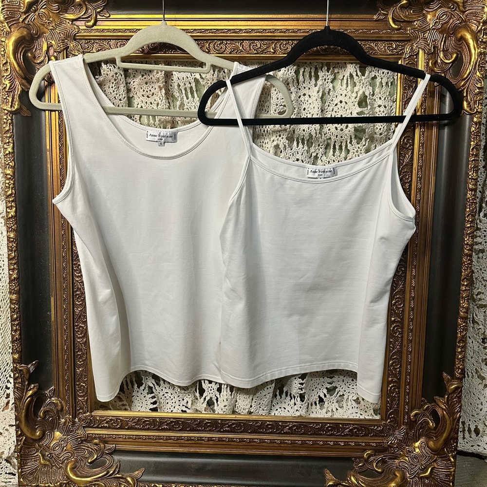 Two Anne Fontaine Womens Tank Camisole Top Size 4